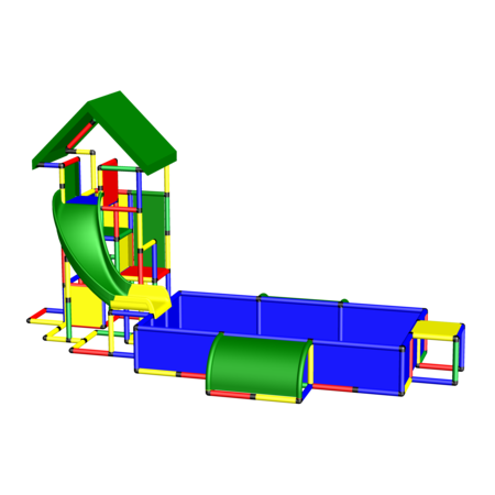 Quadro Universal with Curved Slide and Pool XXL C0136